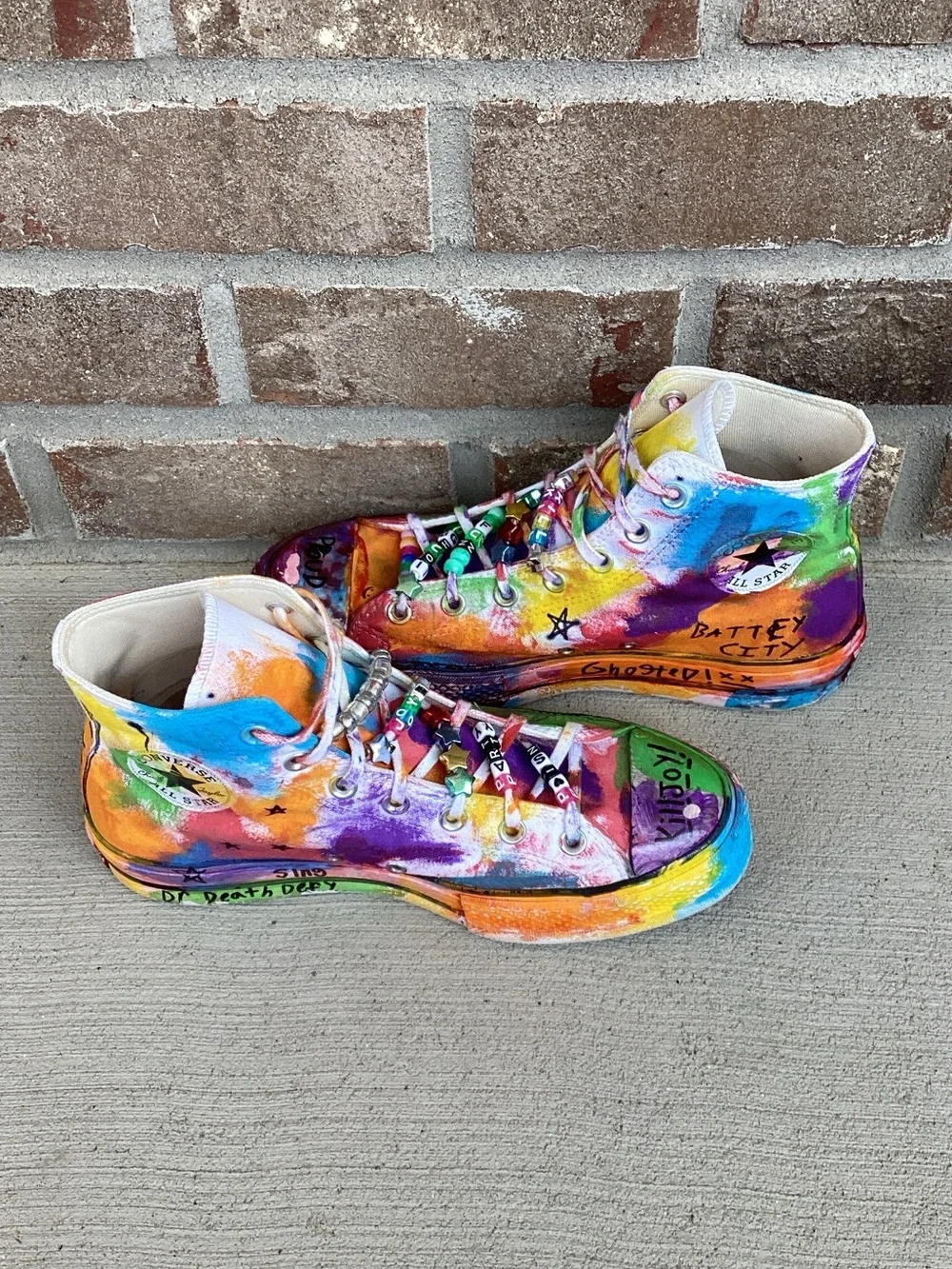 Converse Chuck Taylor Hand-Painted High-Top Sneakers #560846F Unisex